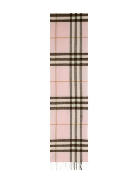 Burberry check-pattern fringed scarf