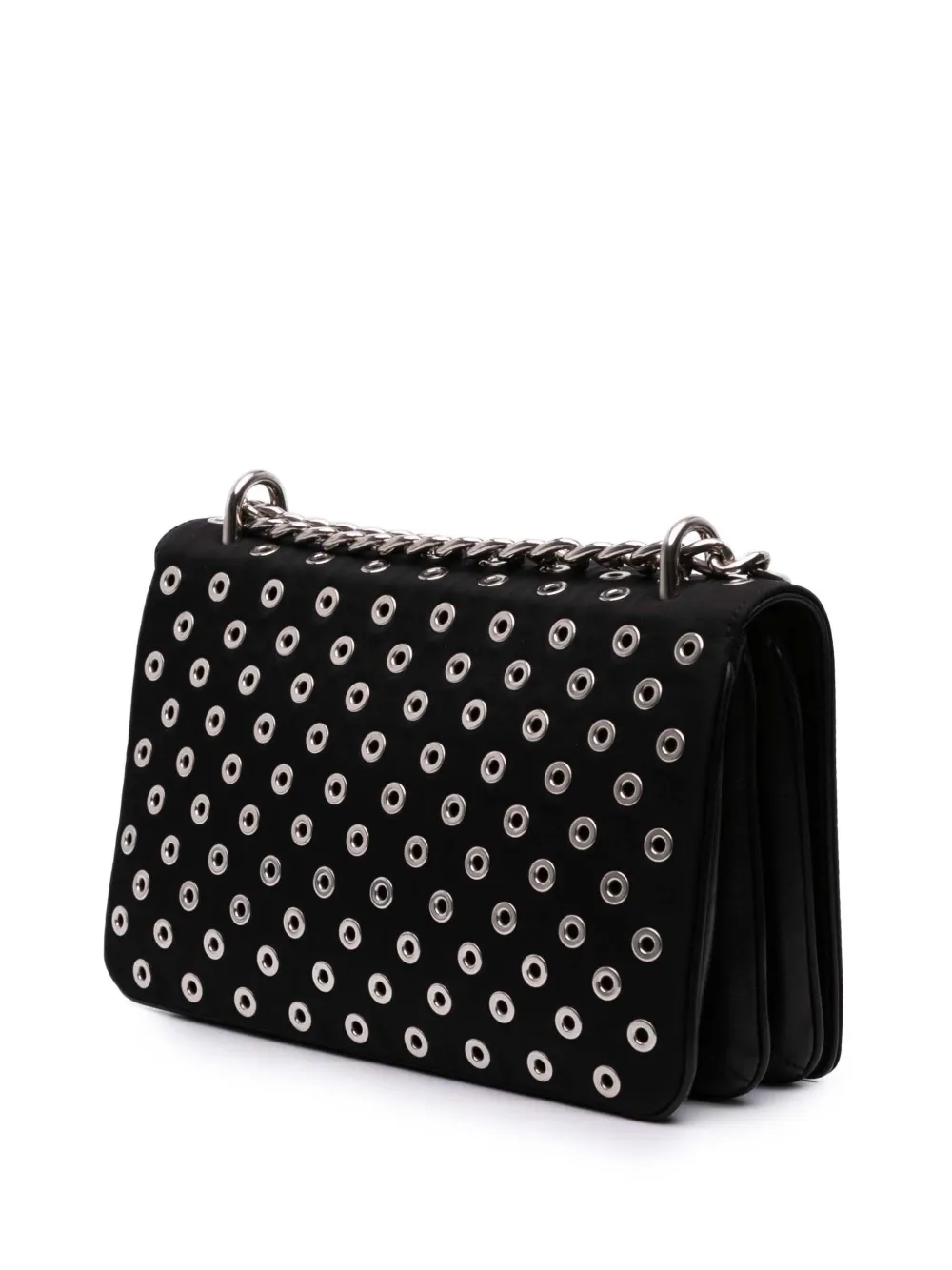 Pre-owned Prada 2013-2025 Tessuto Grommet Crossbody Bag In Black