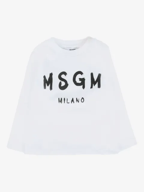 MSGM Kids logo-print long-sleeve T-shirt