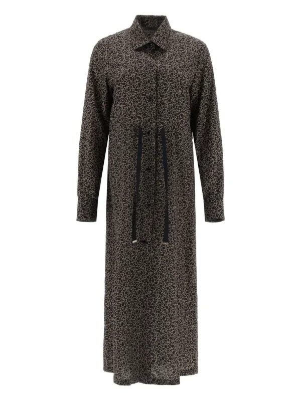 Herno Collared Midi Dress in Black