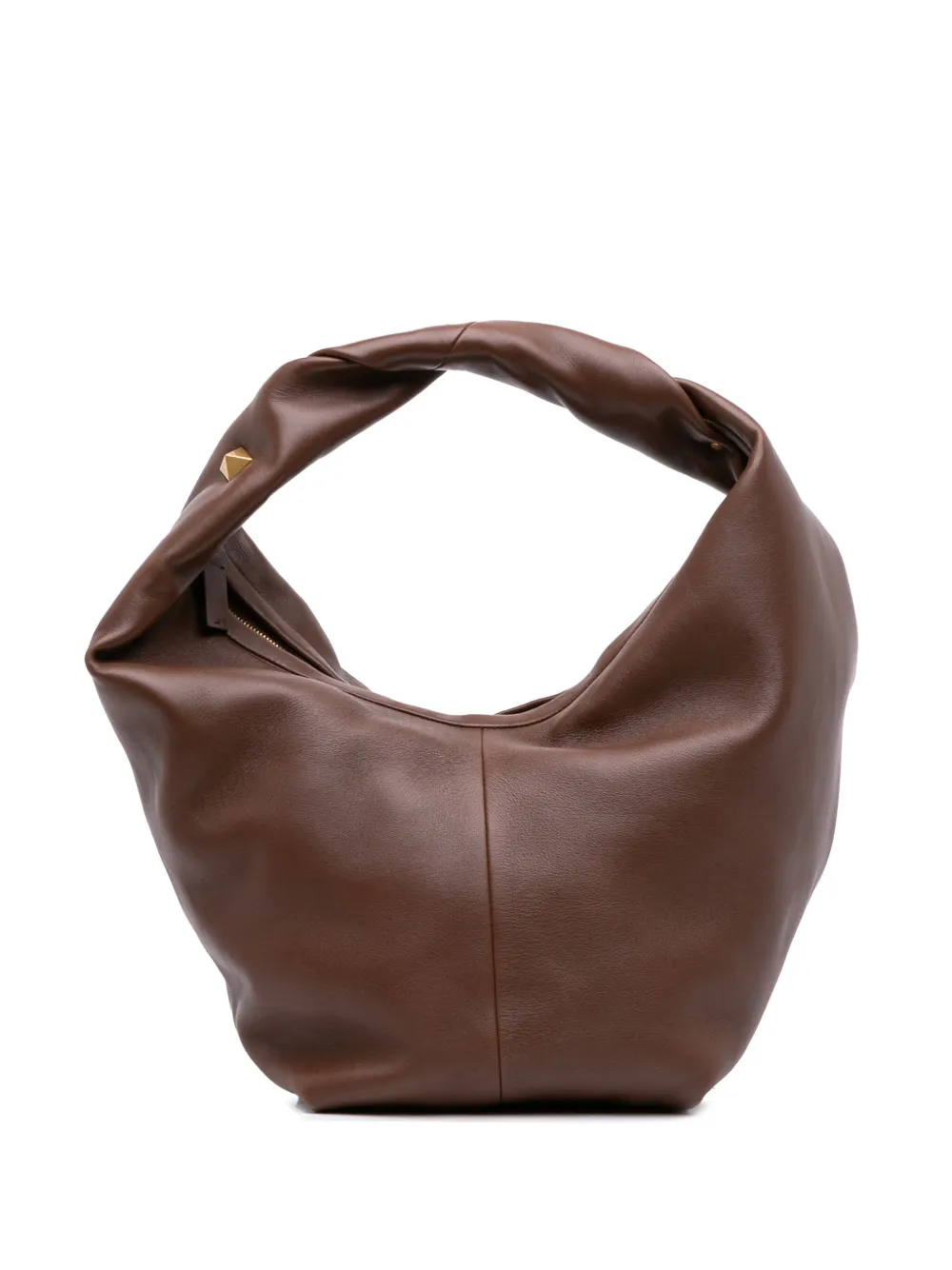 Valentino Garavani Pre-Owned 2010-2025 Leather Roman Stud hobo bag | Brown | Image 1