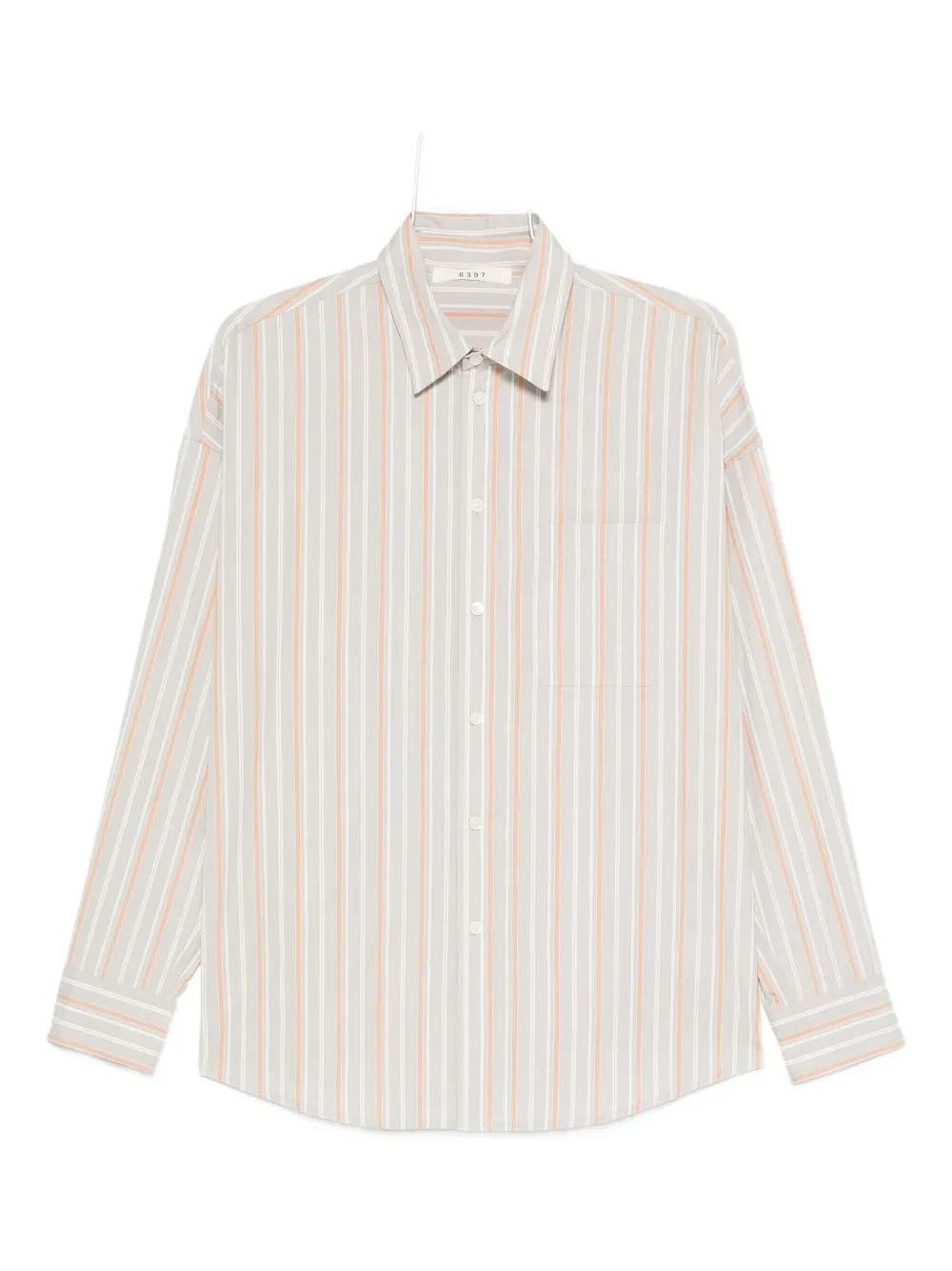 6397 Camicia a righe a maniche lunghe - Grigio