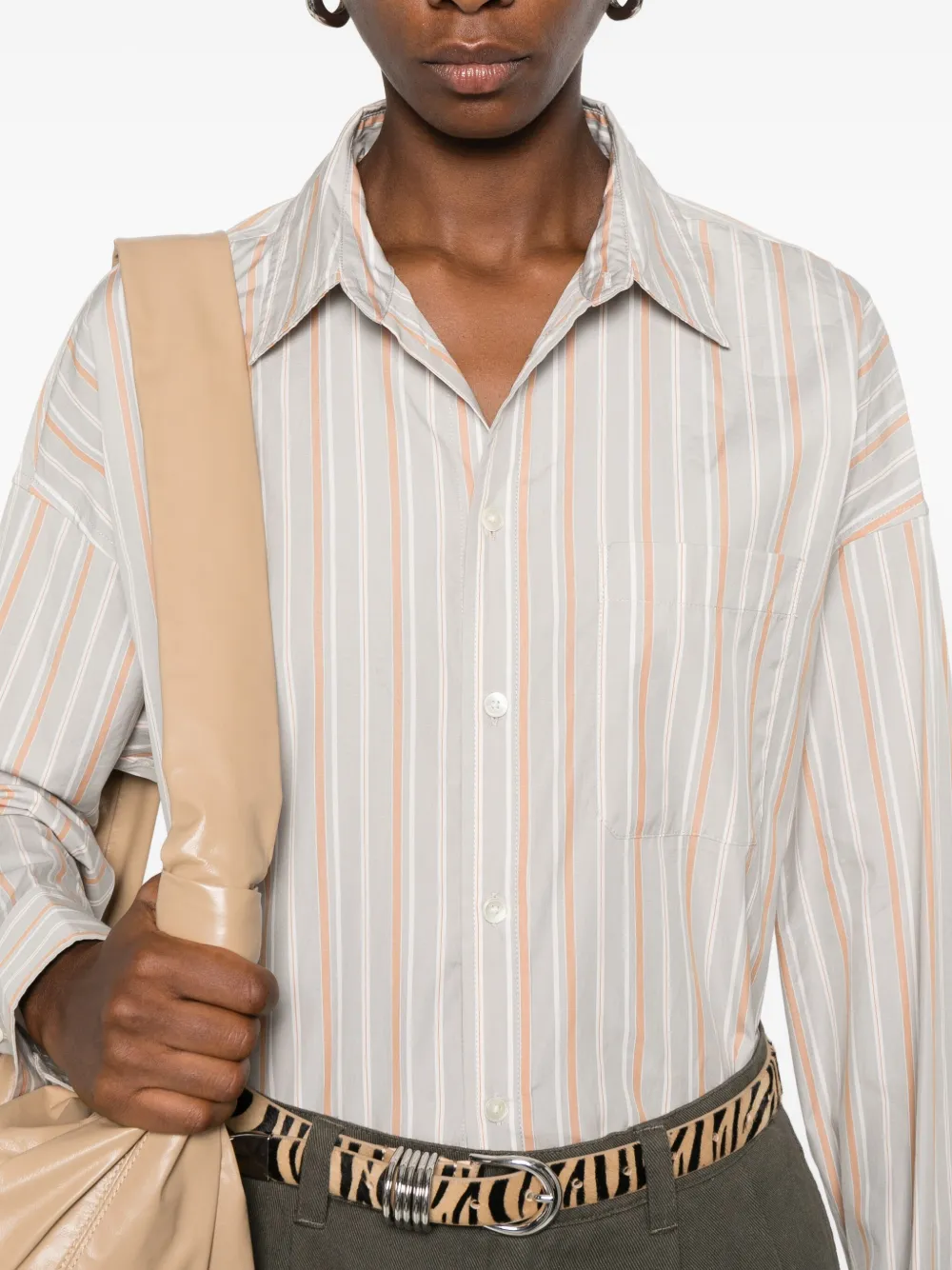 6397 Striped Long-sleeve Shirt In Multi