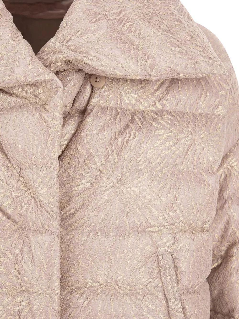 Herno New Lace Resort Bomber Jacket In Pink