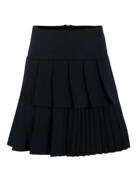Patachou pleated tiered mini skirt