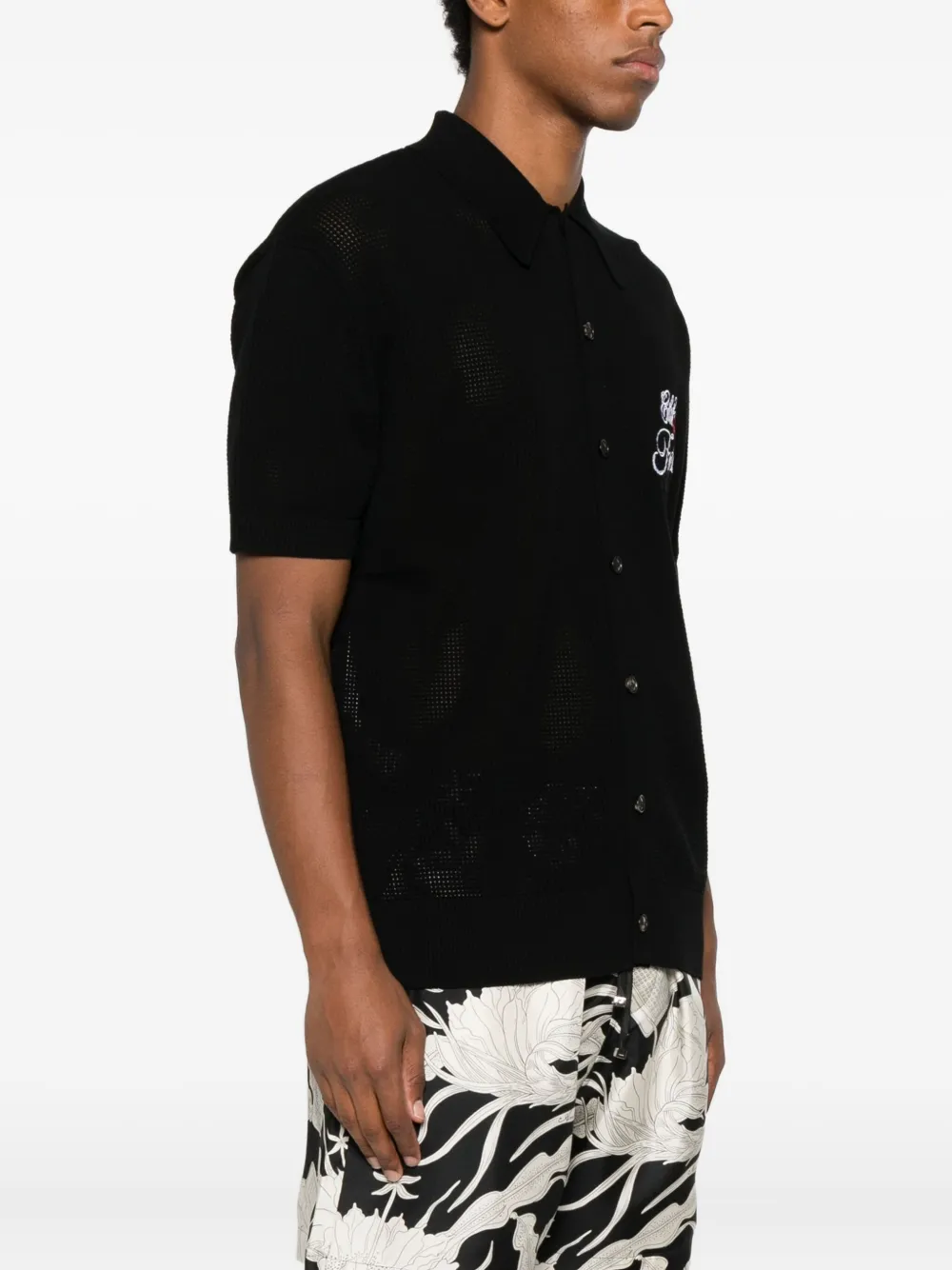 AMIRI Gebreide top met borduurwerk Zwart