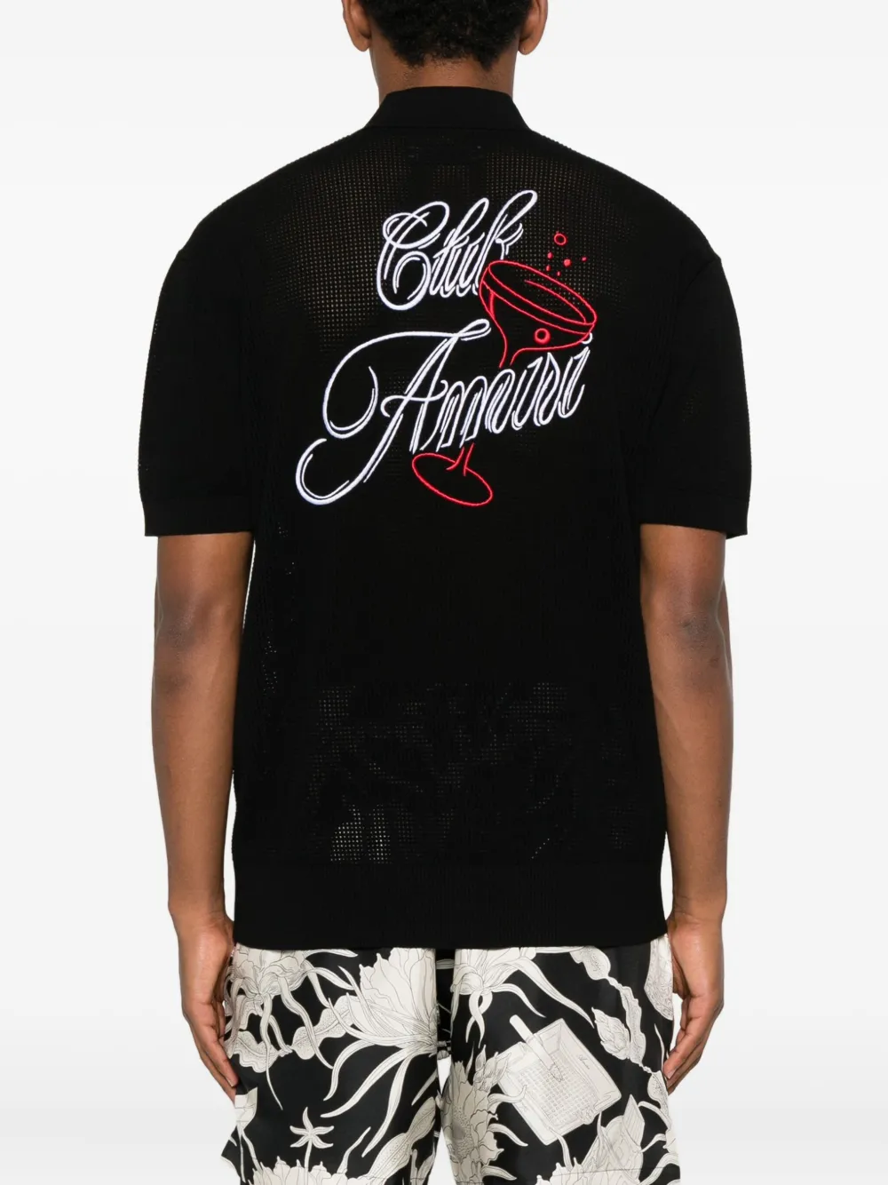 AMIRI Gebreide top met borduurwerk Zwart