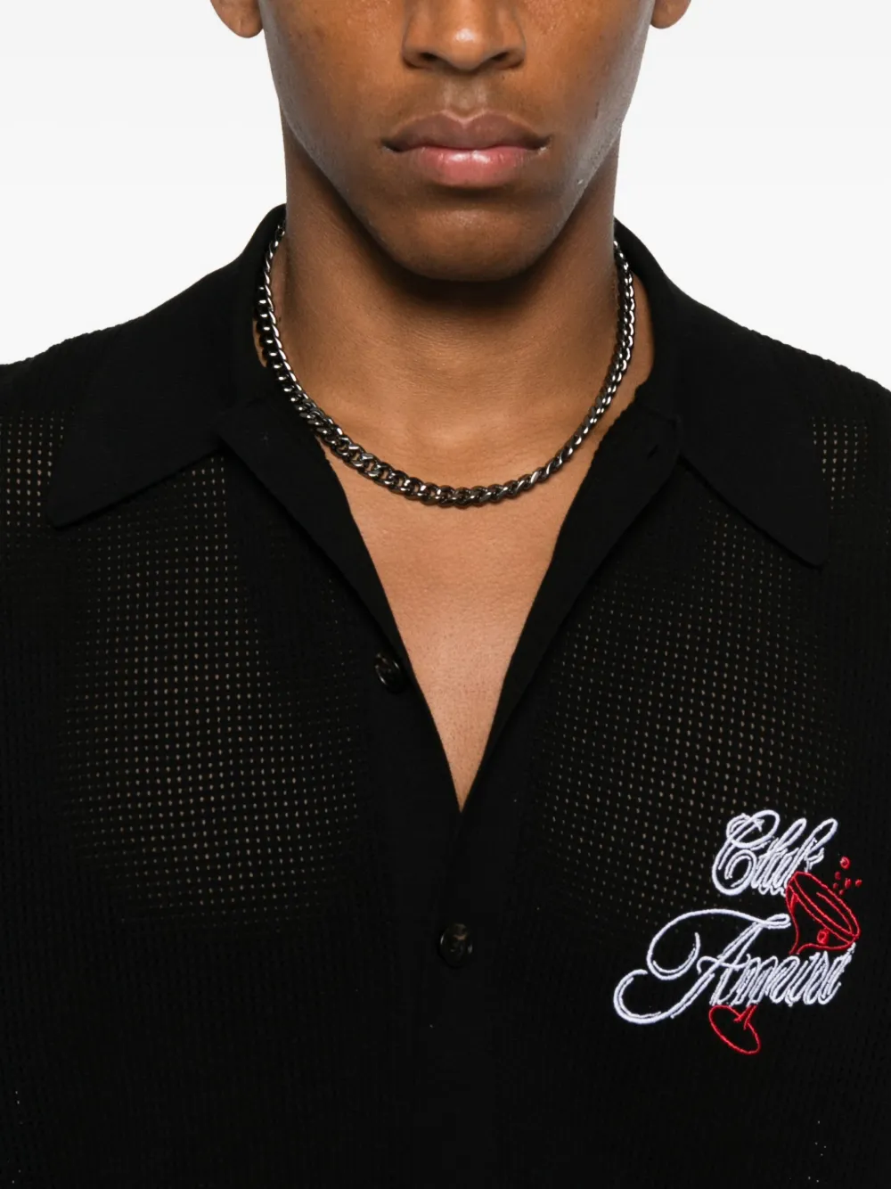 AMIRI Gebreide top met borduurwerk Zwart