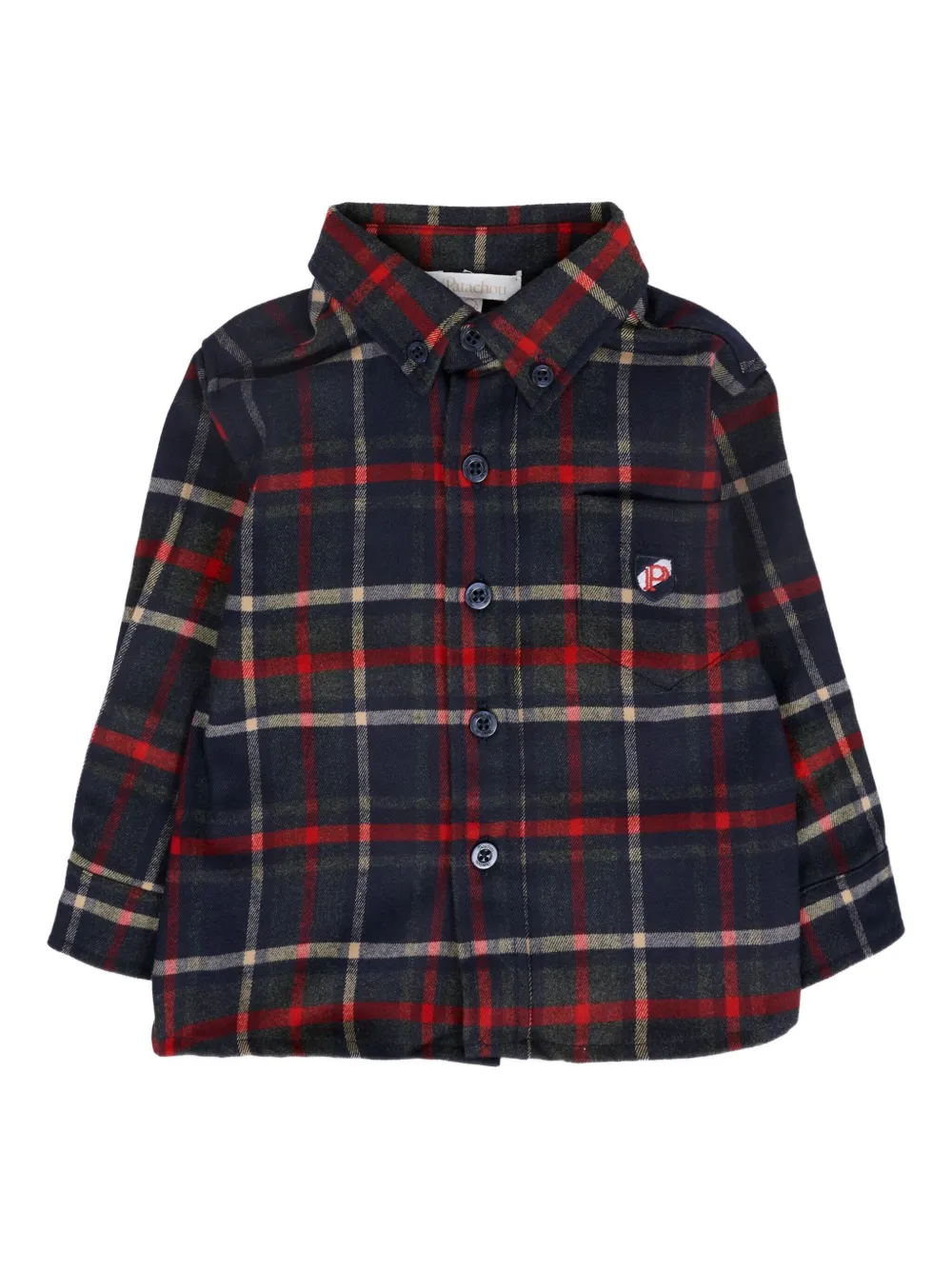 Patachou checked long-sleeve shirt | Blue | Image 1
