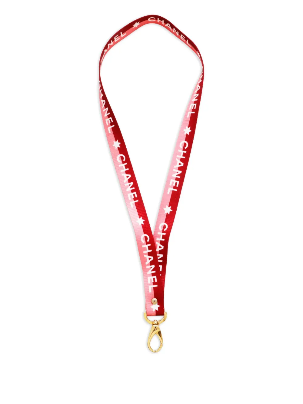CHANEL Pre-Owned 2000-2020s logo-print neck strap | Pink | Image 1
