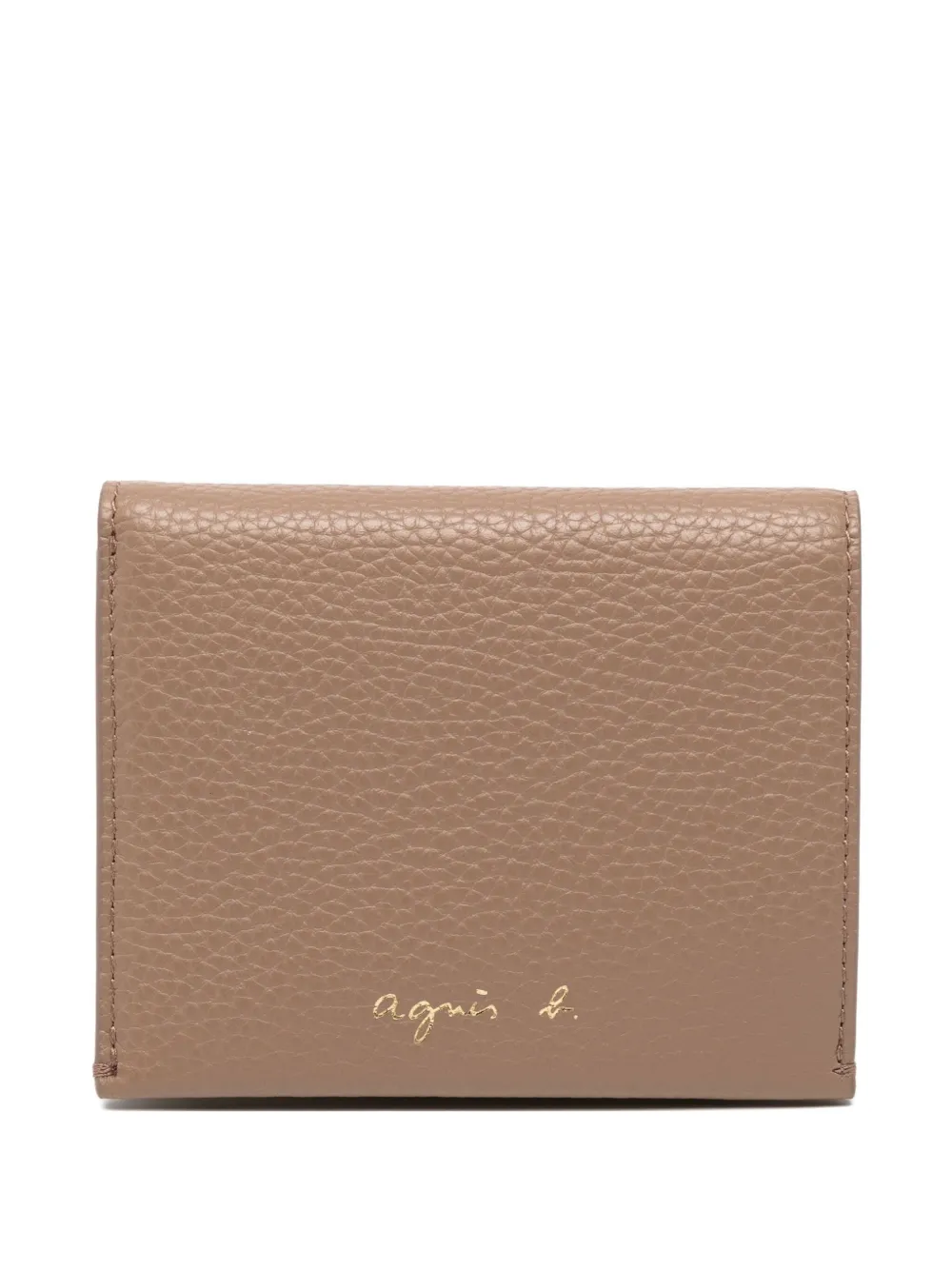 Agnès B. Bi-fold Leather Wallet In Brown