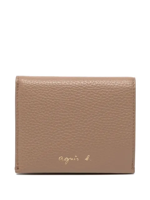 agnès b.  bi-fold leather wallet