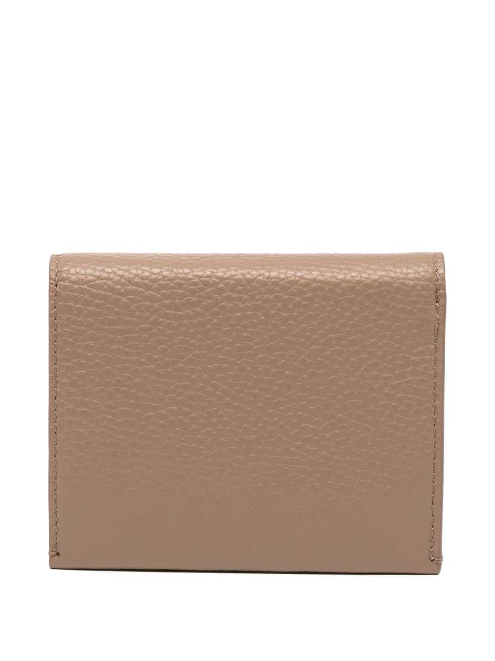 Agnès B. Bi-fold Leather Wallet In Gold