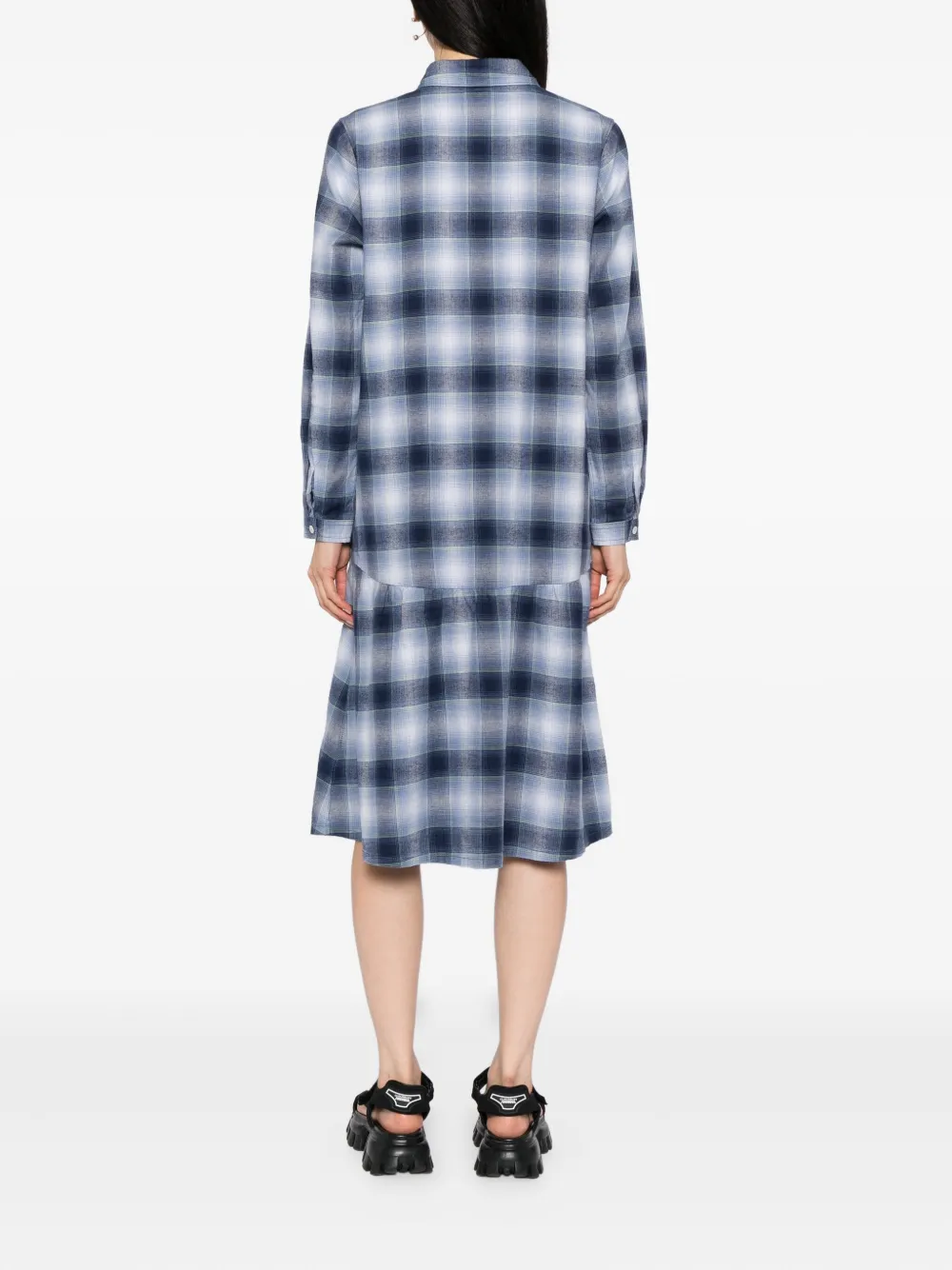 Sport B. By Agnès B. Checkered-print Dress In Blue