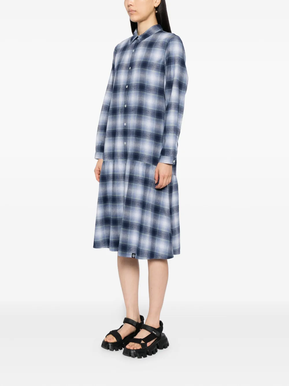Sport B. By Agnès B. Checkered-print Dress In Blue
