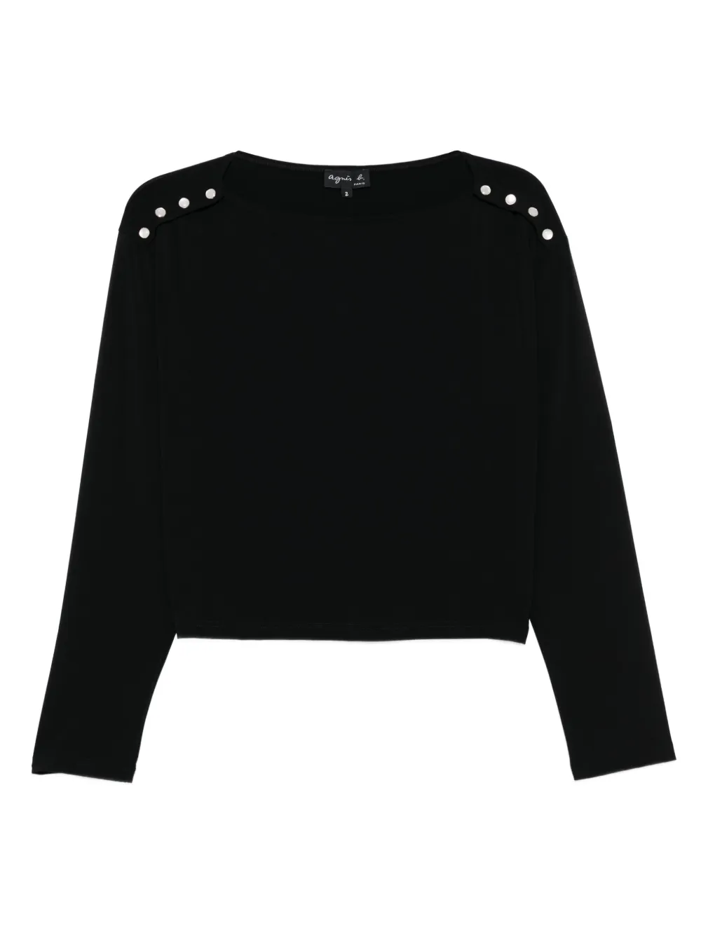 Agnès B. Crepe Top In Black