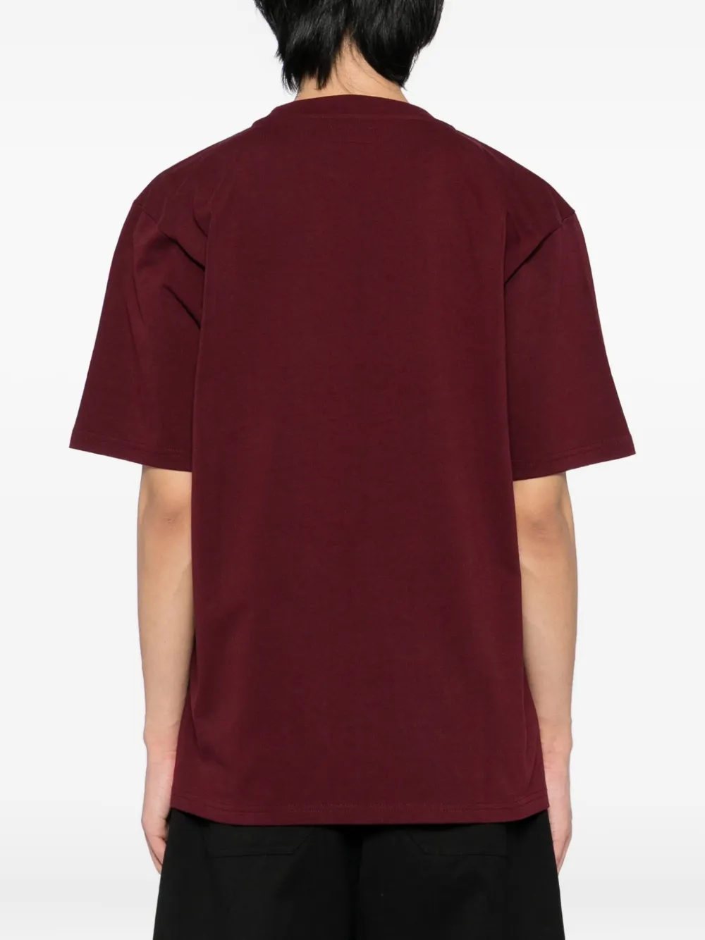 Agnès B. Logo-embroidered T-shirt In Red