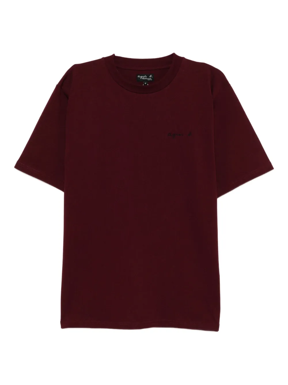 agnès b.  logo-embroidered T-shirt | Red | Image 1