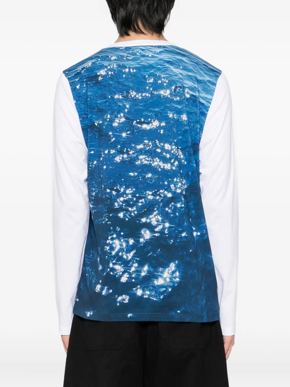 Agnès B. Sea-print T-shirt In Blue