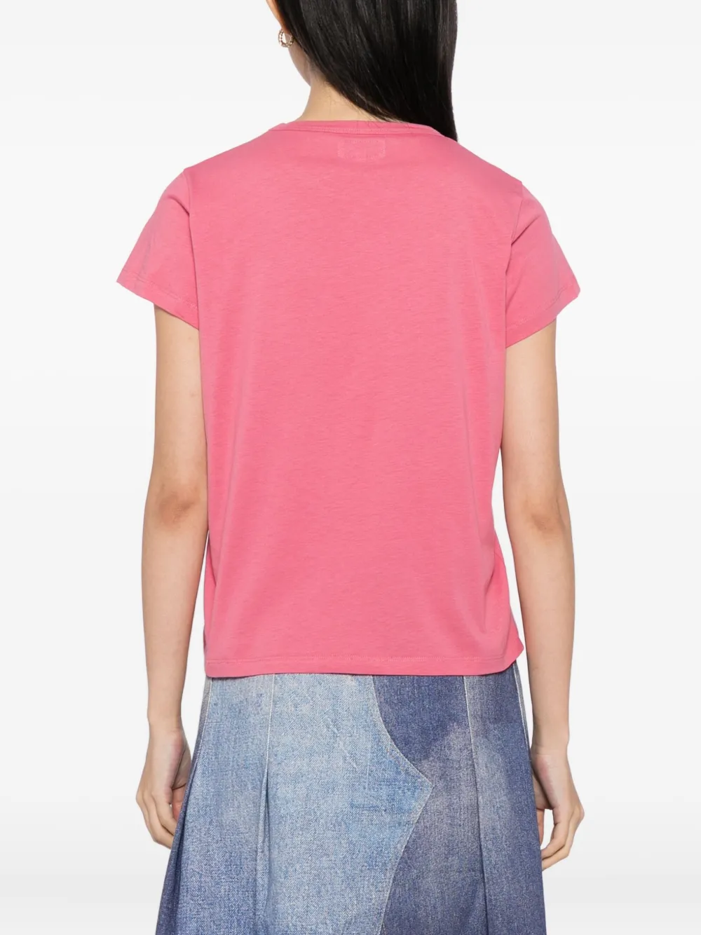 Agnès B. Graphic-print Cotton T-shirt In Pink