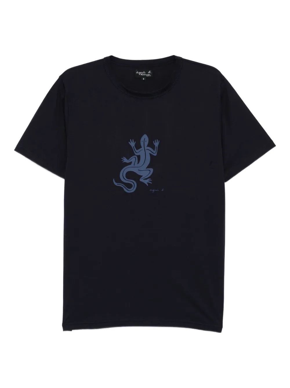 agnès b.  lizard-print T-shirt | Blue | Image 1