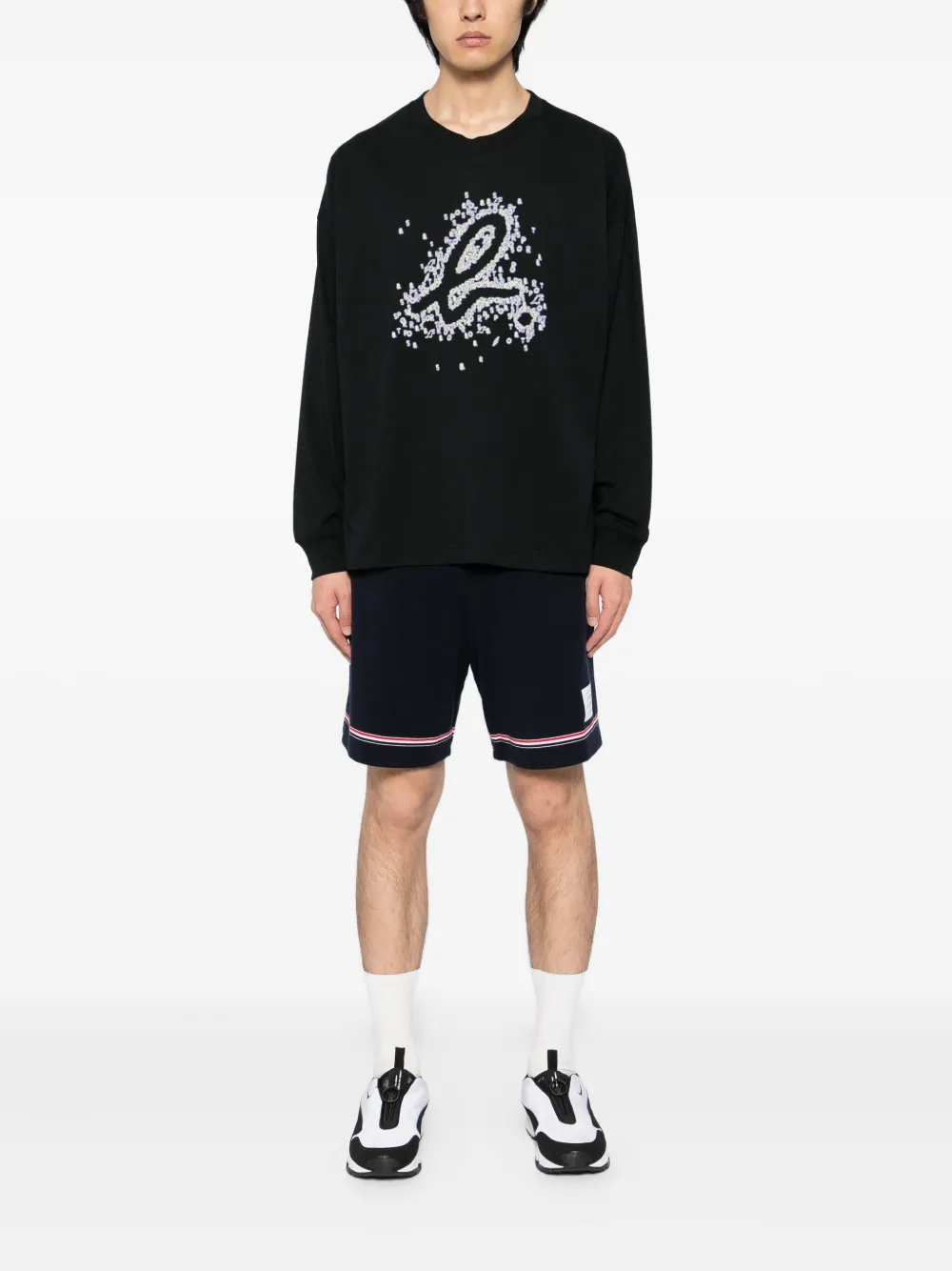 SPORT b. by agnès b. Hazy T-shirt - Zwart