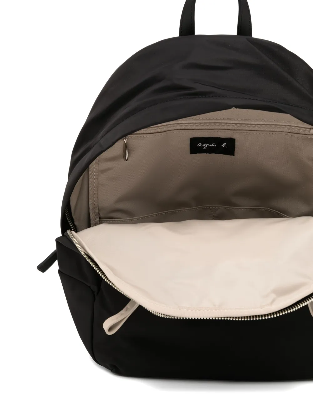 Agnès B. Logo-plaque Backpack In Black