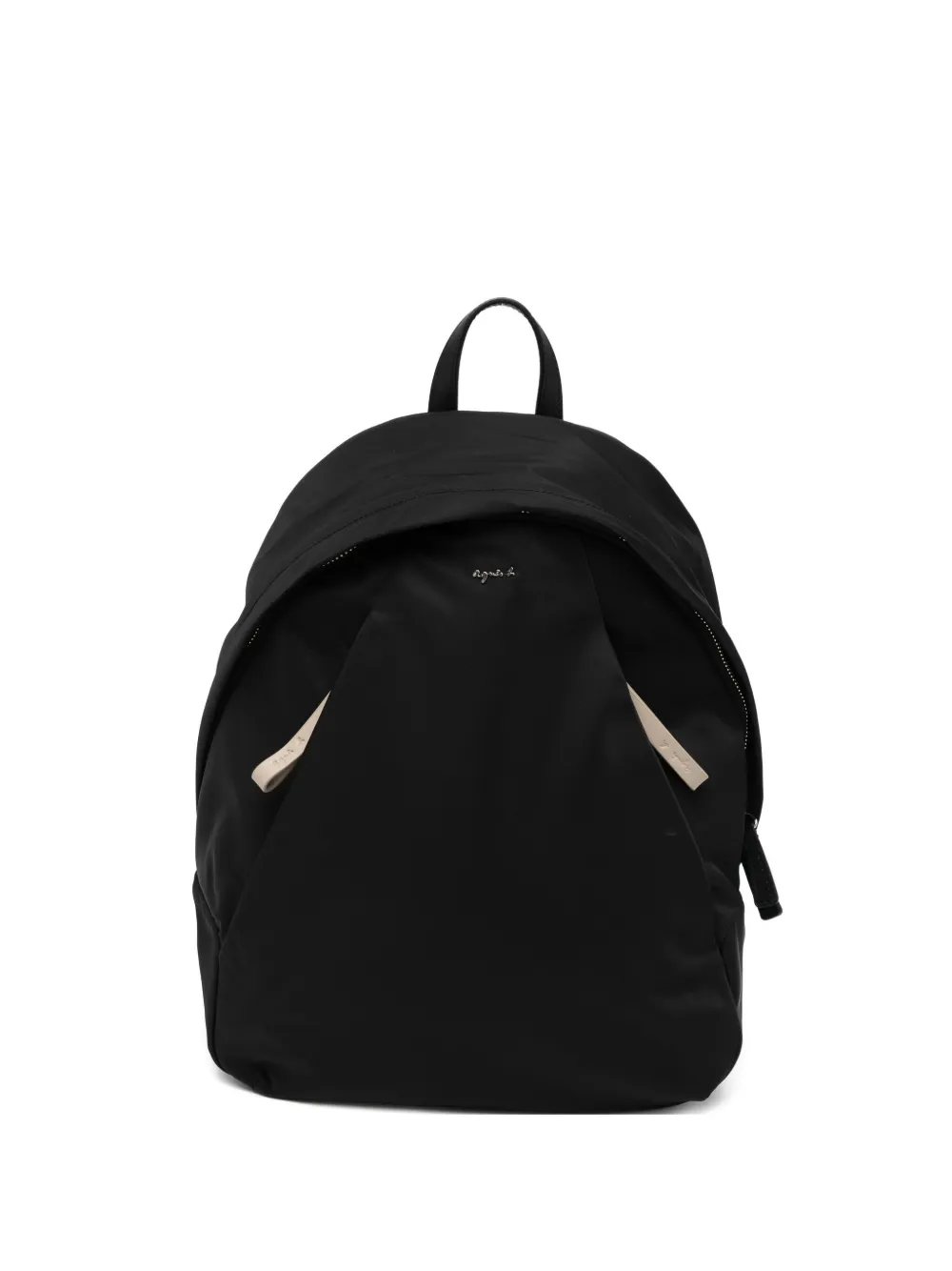 agnès b.  logo-plaque backpack | Black | Image 1