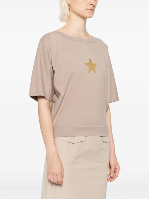 Agnès b. star-print T-shirt | Neutrals | FARFETCH