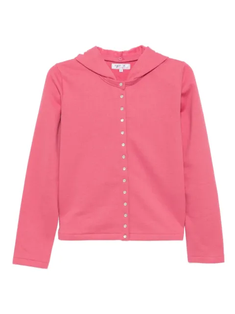 agnès b.  snap cotton hoodie 