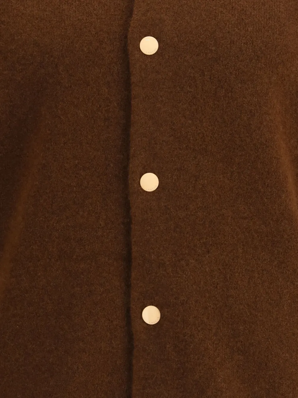 Laneus Knitted Baseball-stripe Bomber Jacket In Brown