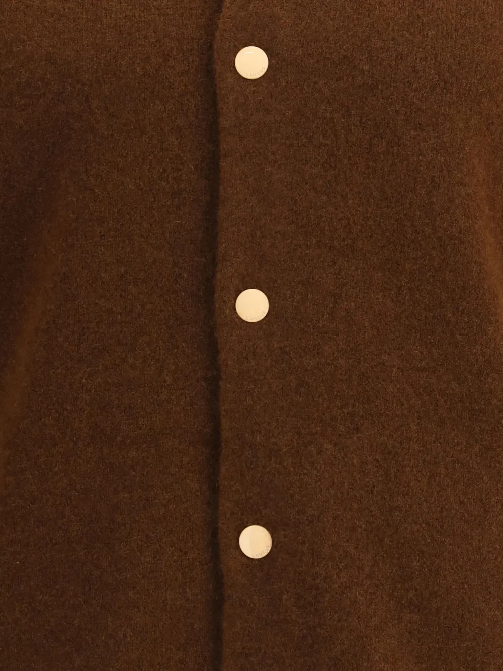 Laneus Knitted Baseball-stripe Bomber Jacket In Brown