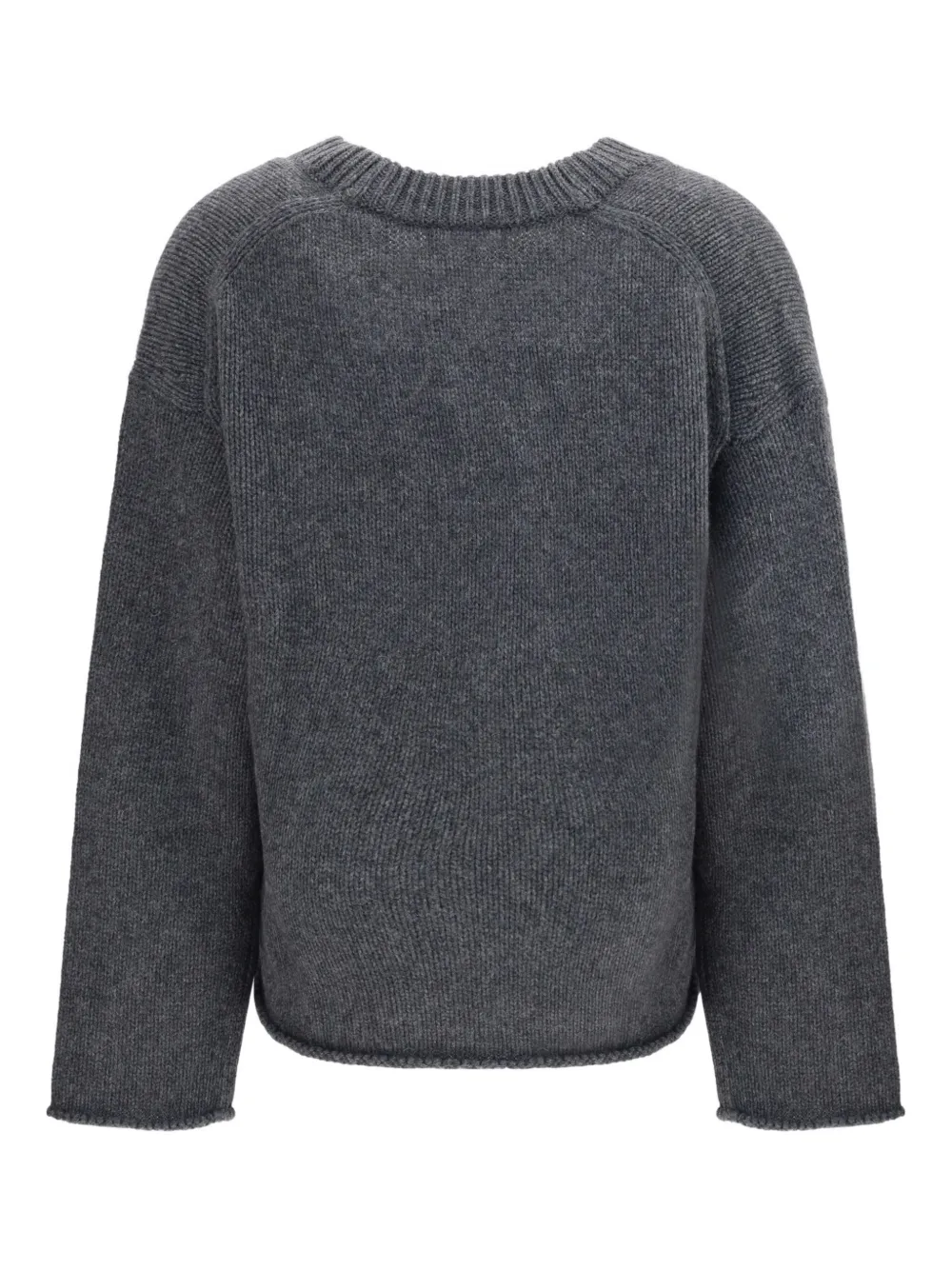 Loulou De Saison Derry Cashmere U-neck Sweater In Gray
