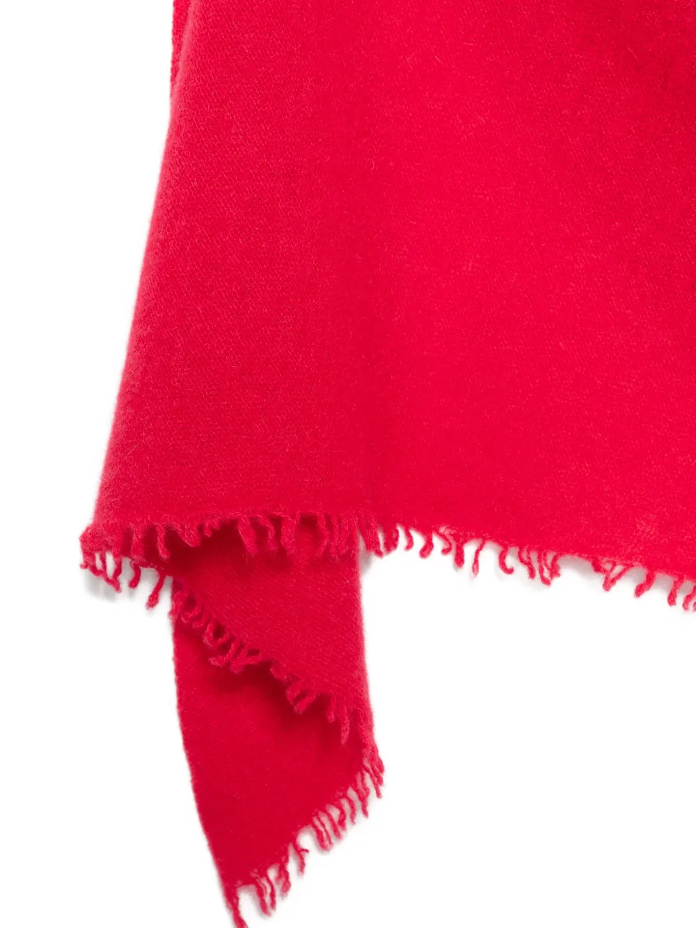 Faliero Sarti Sjaal met gerafelde afwerking - Rood