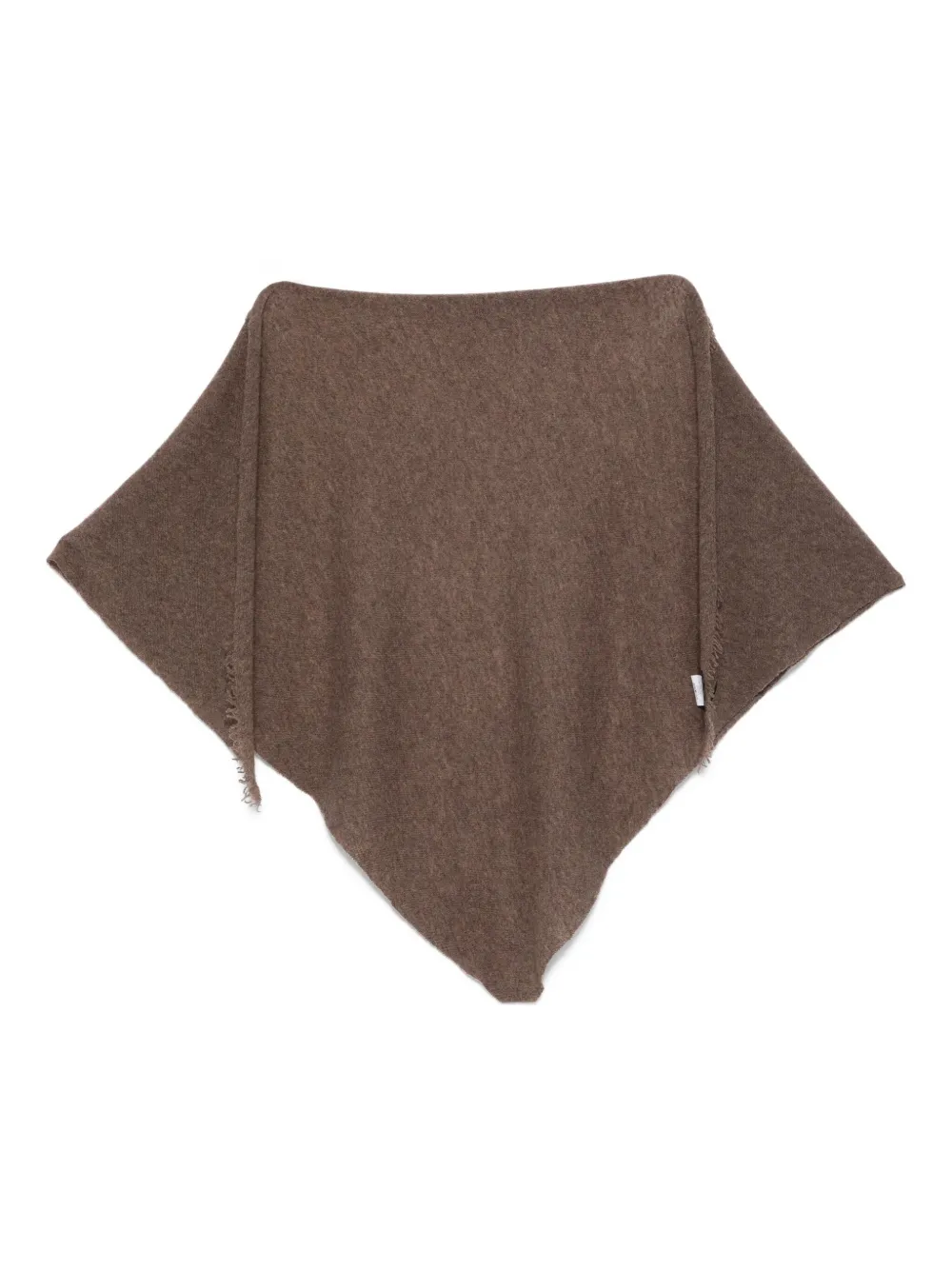 Faliero Sarti Chal Triax frayed-edge shawl | Brown | Image 1
