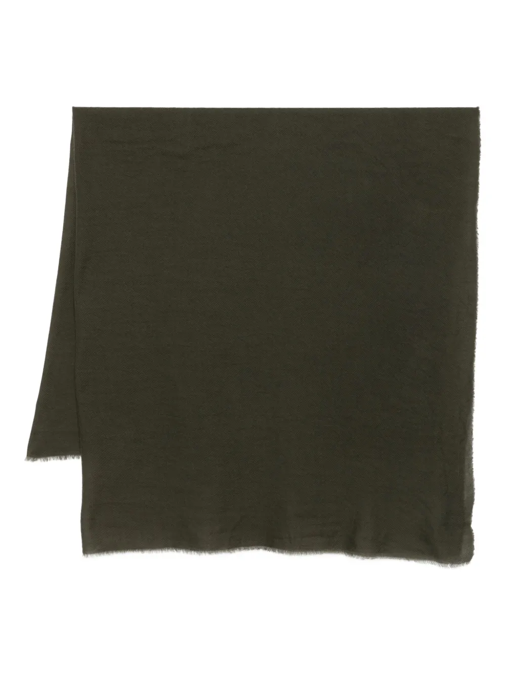 Faliero Sarti Chal Coccola Raw-edge Scarf In Green
