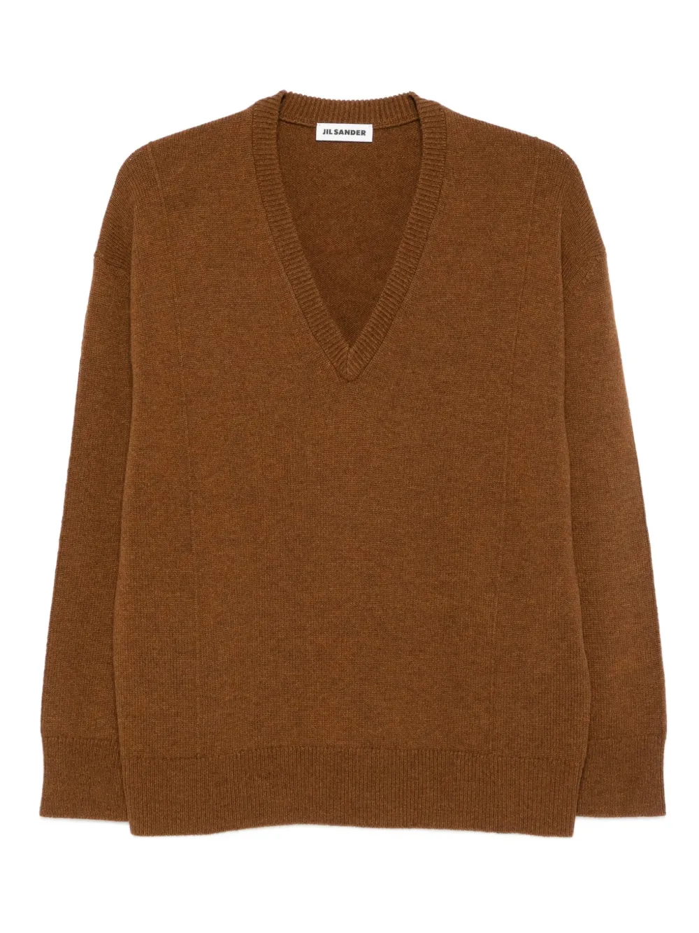 Jil Sander Vネック セーター - ブラウン Jil Sander Vネック セーター - ブラウン
