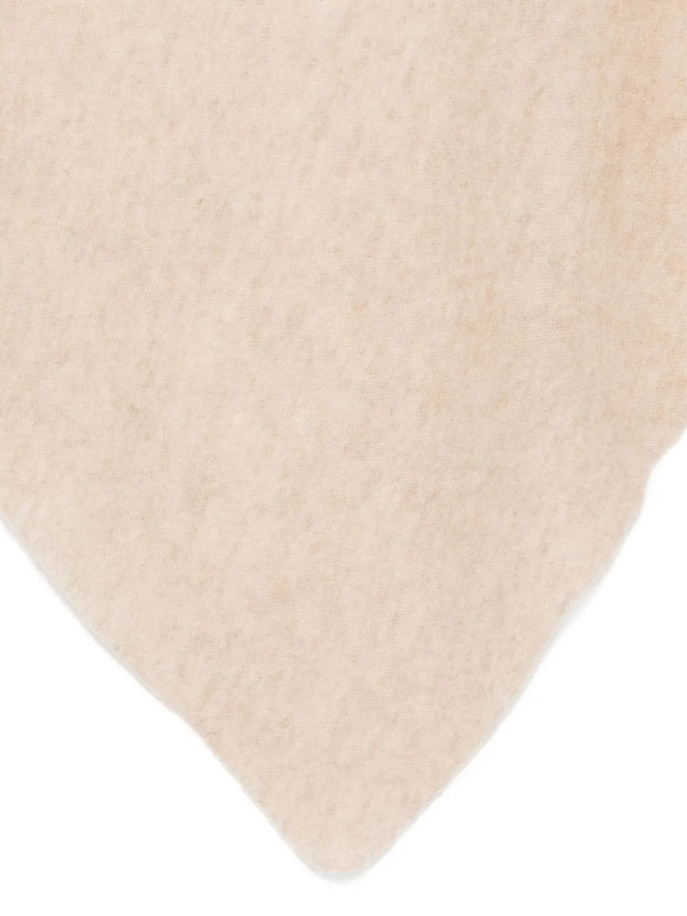 Faliero Sarti Chal Triax driehoekige sjaal met gerafelde afwerking - Beige