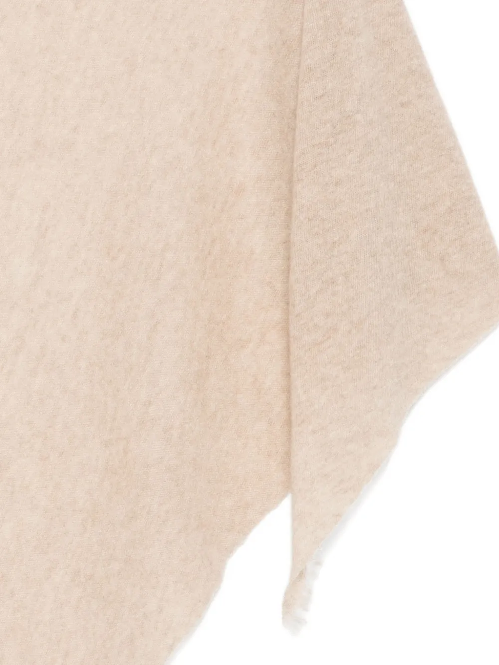 Faliero Sarti Chal Triax Raw-edge Triangular Scarf In Neutral