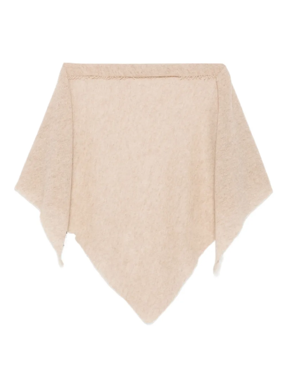 Faliero Sarti Chal Triax Raw-edge Triangular Scarf In Neutral