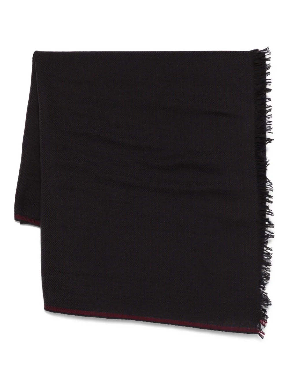 Faliero Sarti Fringed-edge Wool Scarf In Brown