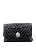 CHANEL Pre-Owned 2010-2011 Jumbo Chevron Lambskin Leo Lion Flap shoulder bag - Black