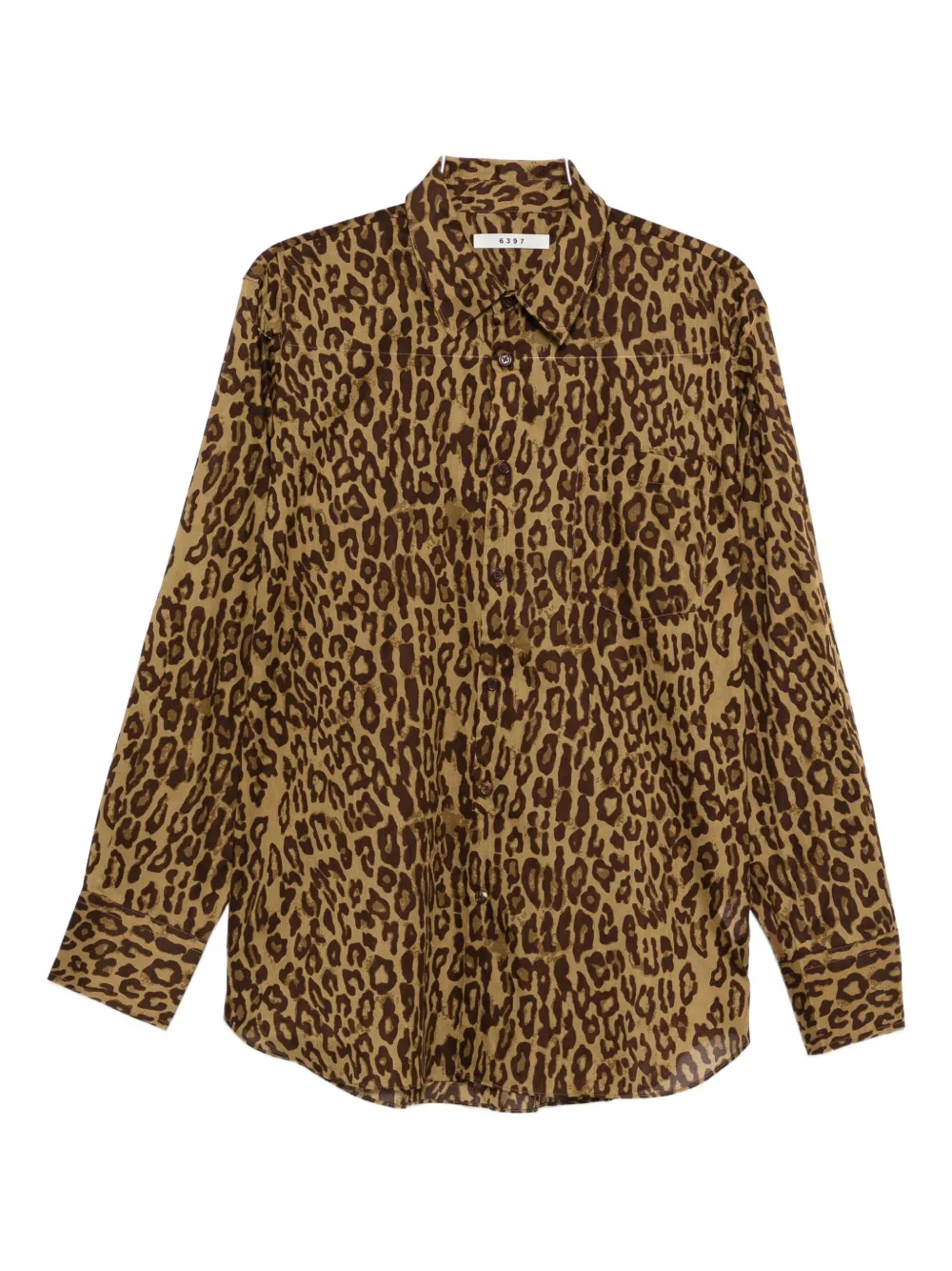 6397 leopard-print buttoned shirt | Brown | Image 1