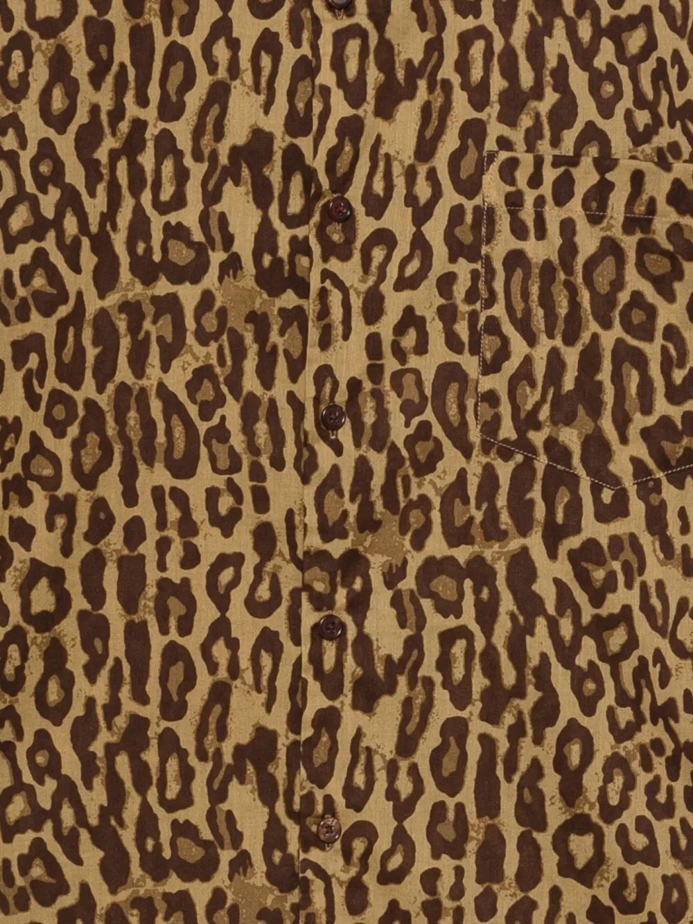6397 Leopard-print Buttoned Shirt In Brown