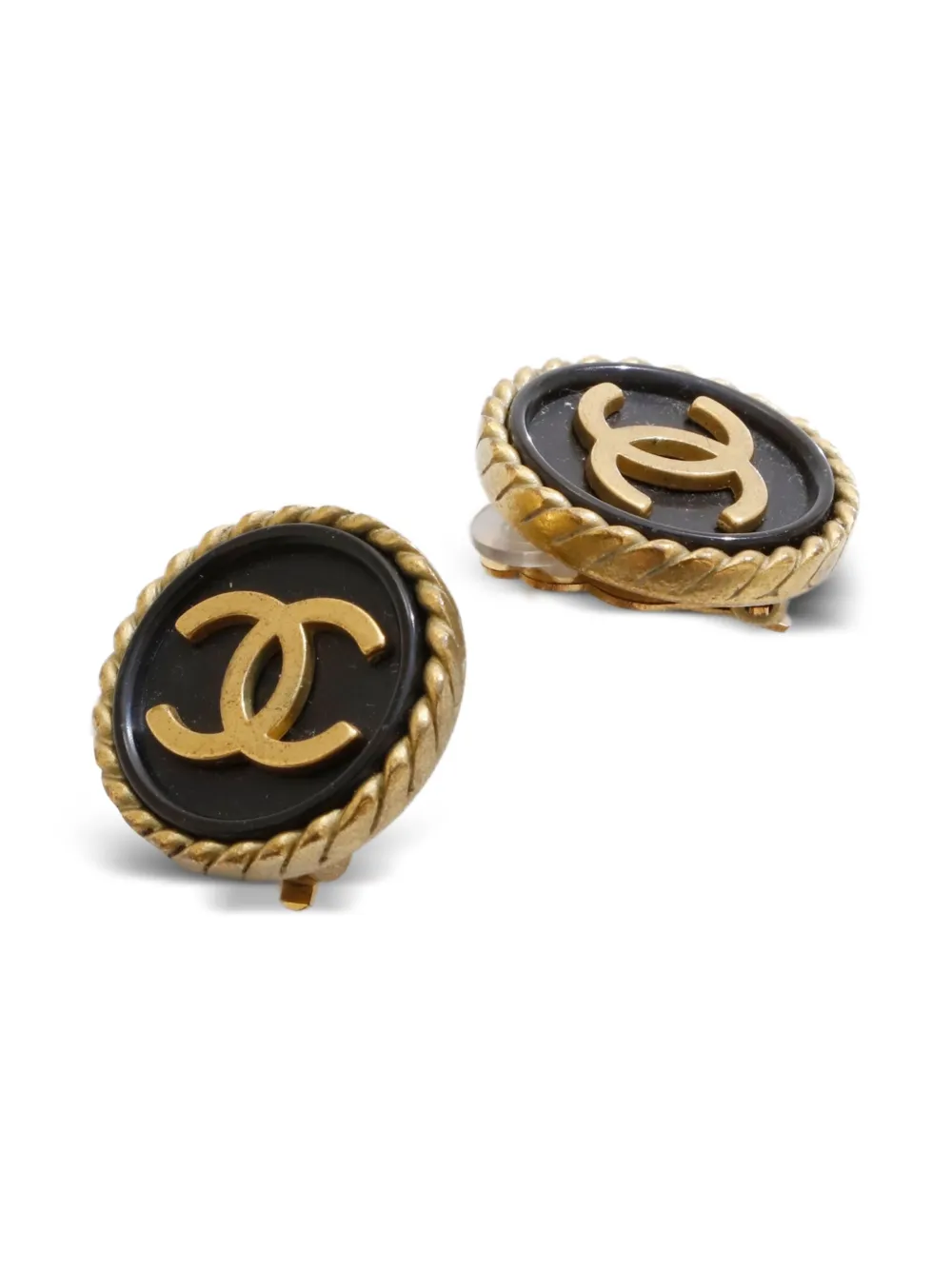 CHANEL Pre-Owned 1994 CC Mark clip-on earrings | Image 2