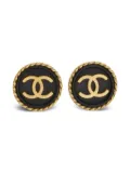 CHANEL Pre-Owned 1994 CC Mark clip-on earrings - Gold