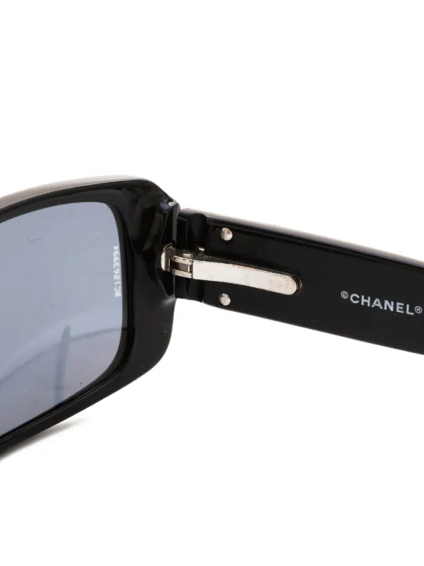 CHANEL スクエアサングラス ブラック CHANEL Pre-Owned 2000-2020s ココマーク スクエアサングラス