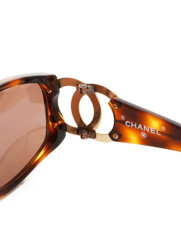 CHANEL Pre-Owned 1990s CC-logo Sunglasses Brown FARFETCH PH