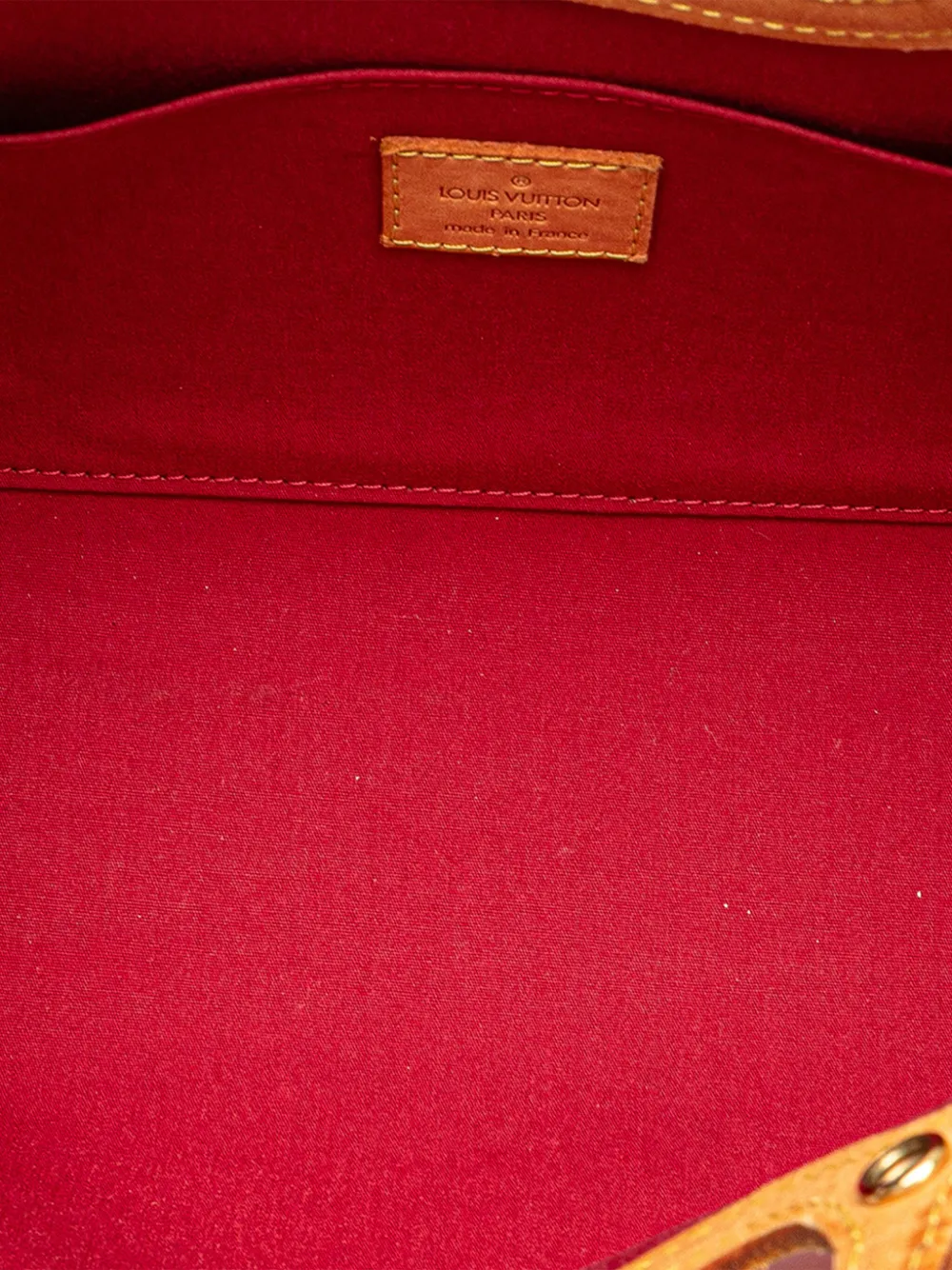 Pre-owned Louis Vuitton 2007 Monogram Vernis Roxbury Drive Satchel In Red