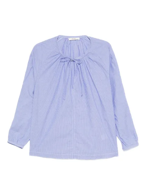 6397 tie-neck striped blouse